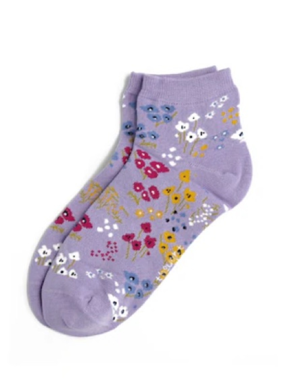 Thought Lavender Floral Bamboo Ankle Socks Size 6-9